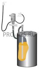 Пневматический комплект для масла для бочек 205 л с насосом PM35 8:1, монтаж на стену