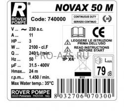 NOVAX 50 T - самовсасывающий насос Rover Pompe