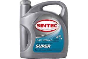 Масло SINTEC Супер SAE 15W-40 API SG/CD канистра 5л/Motor oil 5liter can