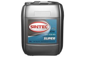 Масло SINTEC Супер SAE 15W-40 API SG/CD канистра 91л 80кг/Motor oil 91liter 80kg can