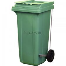Контейнер для мусора МКТ 120 с педальным приводом - зеленый