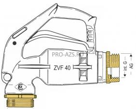 Раздаточный кран высокой производительности ZVF 40 F С фиксированным соединением  Elaflex