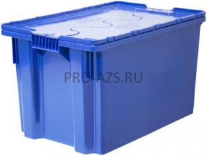 Ящик 600х400х350 мороз. сплошной, Safe PRO синий с синей крышкой