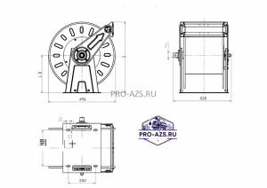 Автоматическая катушка ЕвроПро под шланг 20 м, 19 мм (3/4"), с рукавом