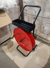 Диспенсер для ПЭТ и стальной ленты 24 мм, с тормозом на барабане, крупные колеса,  LN-84