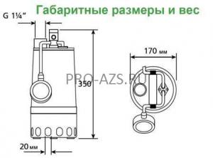 Погружной фекальный насос Zenit DG-Steel 75/2M